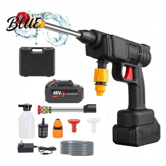 Car Wash Pressure Washer Portable Cordless 21V Electric Power Cleaner for Garden Patio Adjustable Nozzle Self-Priming Hose Lightweight Outdoor