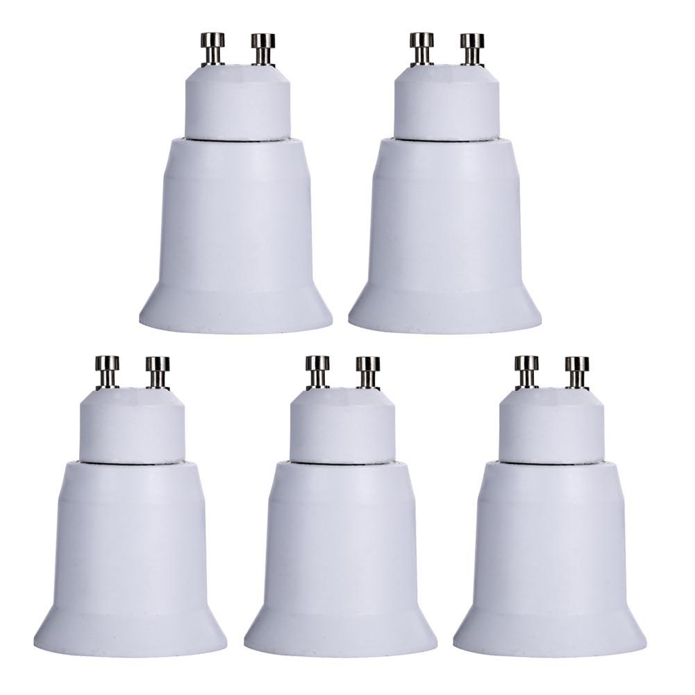 5pcs GU10 To E27 Lamp Holder Socket Base Light Bulb GU10 To E27 Socket Holder Adapter Lighting Parts Accessories