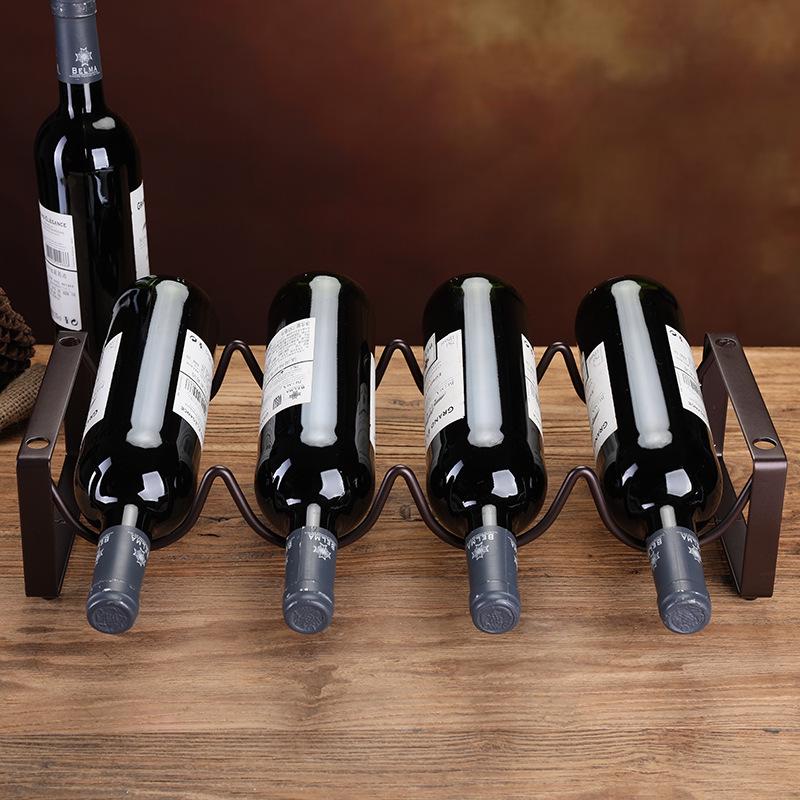 Stackable Iron Wine Rack - Modern Creative Display for Multiple Bottles