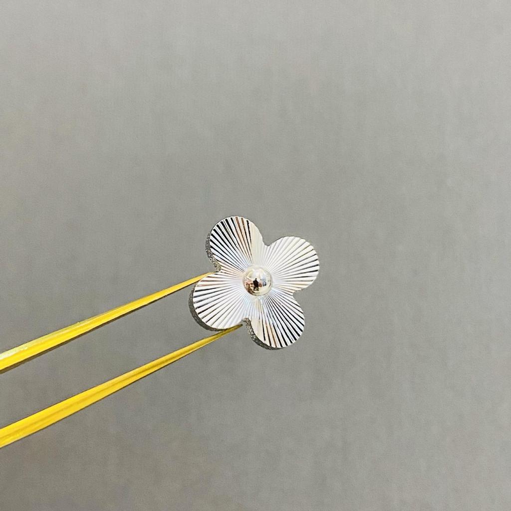 CNC S925 Silver & 18K Gold Four-Leaf Clover Five-Flower Bracelet Necklace, Non-Fading.