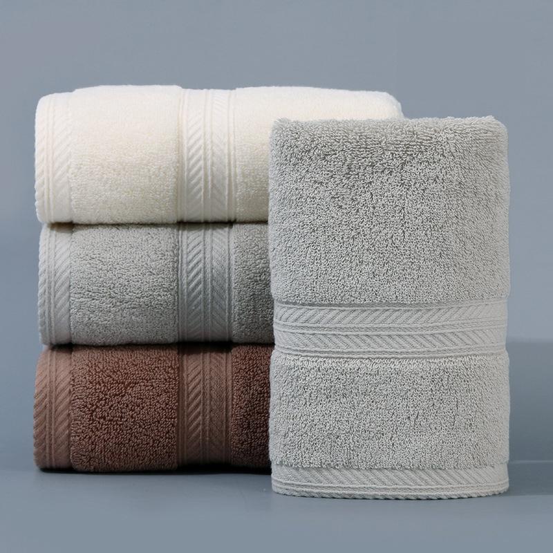 

1 шт. Полотенце из хлопка класса А, 32 нити хлопка, утолщенные, 135 г, простая атласная вышивка, бытовое впитывающее полотенце, хлопок класса А, многоцелевые полотенца для использования 35*75cm