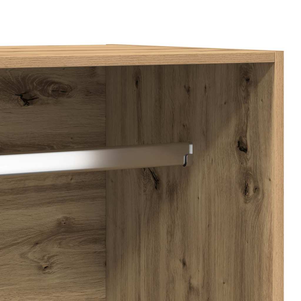 Vidaxl Wardrobe, Artisan Oak, 100X50X200 Cm, Wood-Based Material