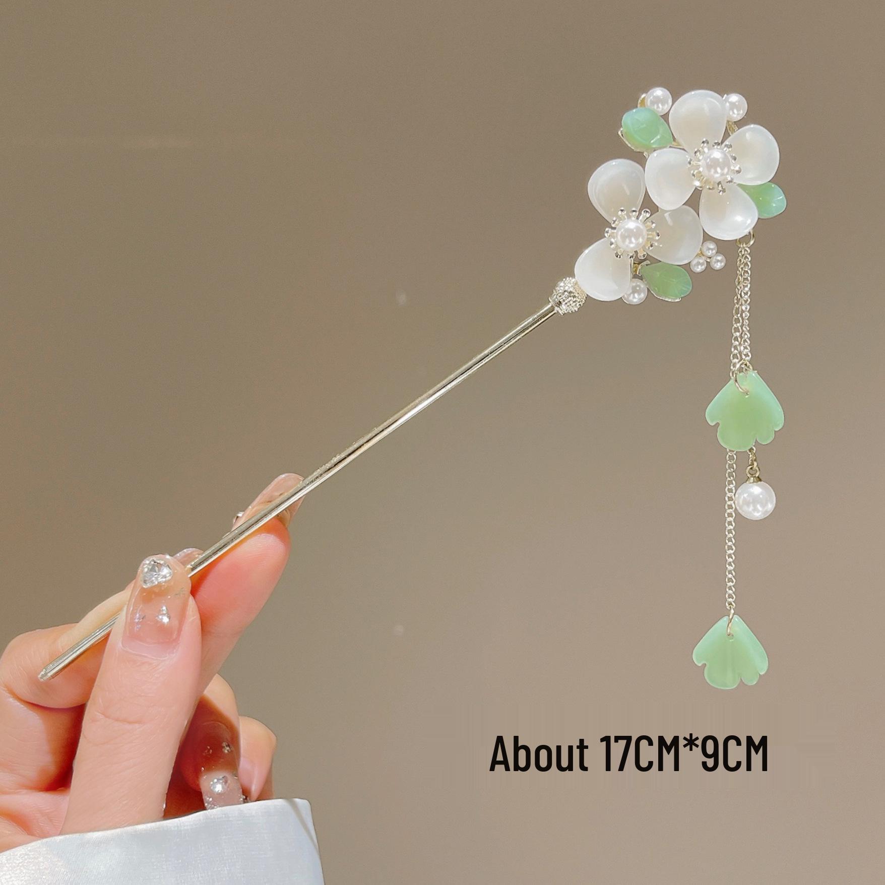 

Металлическая заколка для волос с кисточкой: Элегантный головной убор Ханфу с аксессуаром для прически в китайском стиле