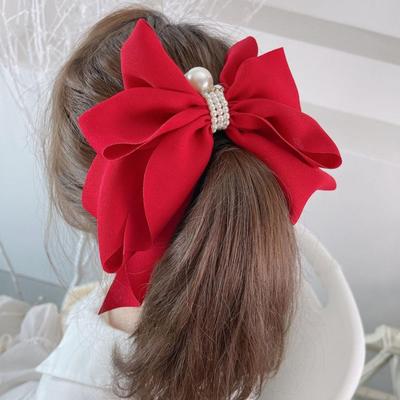 Großer Schleifenhaarschmuck Schleifenknoten Frühling Pferdeschwanzklammern Haarnadel Damen Mädchen Mode Haaraccessoires