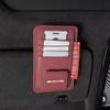Car Sun Visor Leather Storage Bag Glasses Ticket Card Holder For Mercedes Benz AMG W203 W204 W205 W209 W210 W211 W212 W176 NBS2