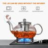 400ml/600ml/800ml/1000ml tepelně odolná skleněná konvice na čaj Květina Čajová konvice Puer Kávová konvice s infuzérem