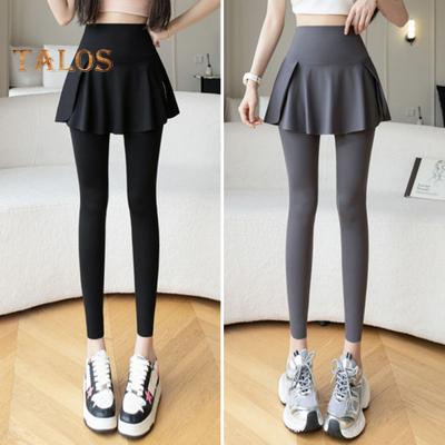 Pantaloni da yoga da donna, gonna a finto pezzo, patchwork, attillati, a compressione, vita alta, tasca per telefono, sollevati sui glutei, anti-esposizione, senza cuciture, sportivi, palestra, jogging