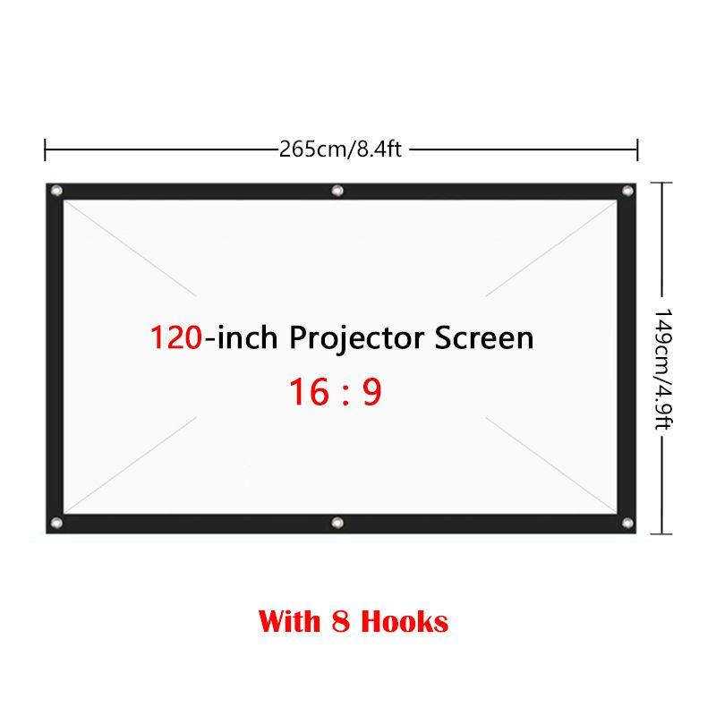 Premium Portable Foldable Projector Screen With Versatile 169 Aspect Ratio Design