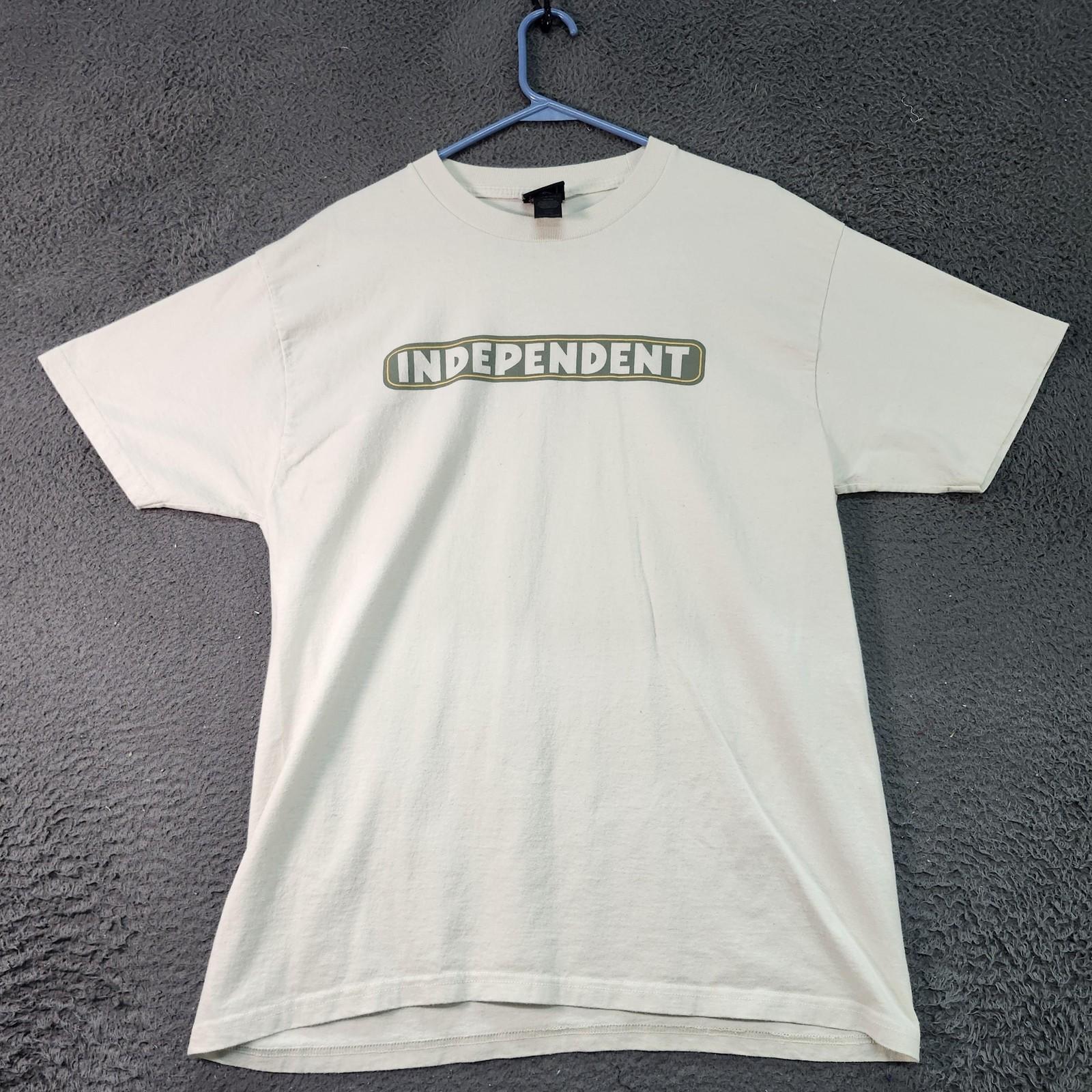 Independent Shirt Mens Large White Logo Skateboard Graphic Tee Short Sleeve Unisex T-Shirt S