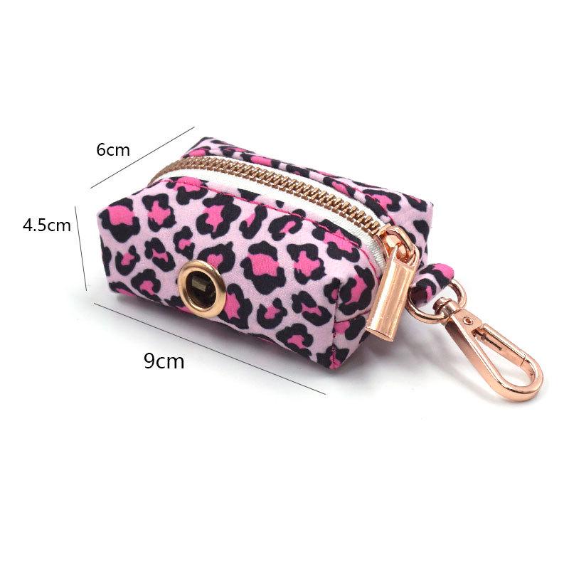 Mihala Boss Pink Leopard Rose Gold Dog Poop Bag Dispenser One Size: 9*6*4.5cm