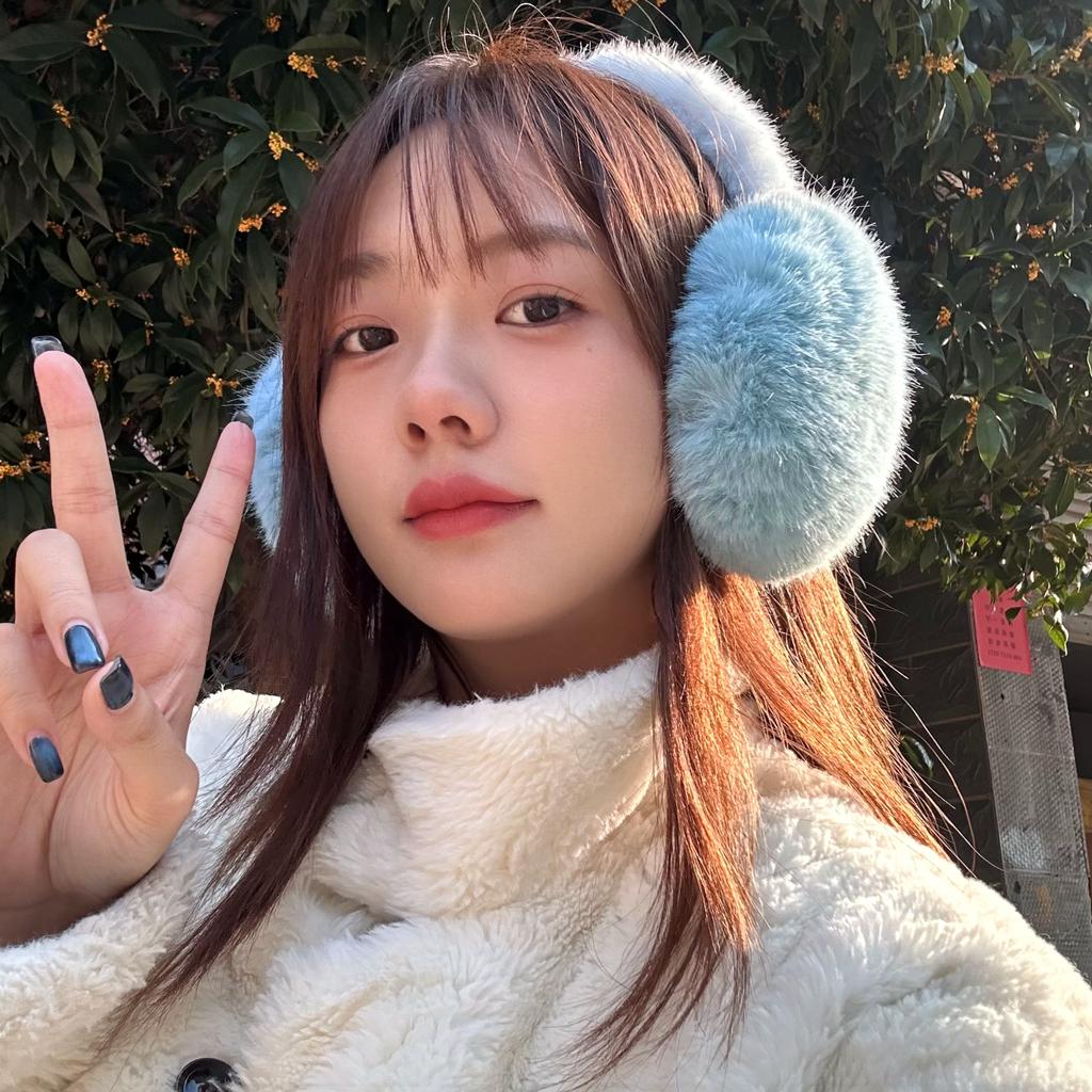 Neue Himmelblaue Ohrenwärmer Mode 2-Farben-Spleißung Warm Winddicht Damen Ohrenschützer Winter Täglich Trendige Passende Kleidung