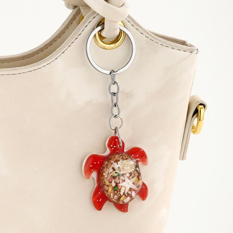 Lovely Turtles Keychain Resin Animal Charm for Women Girls Gift Bags Backpacks Phone Accessory