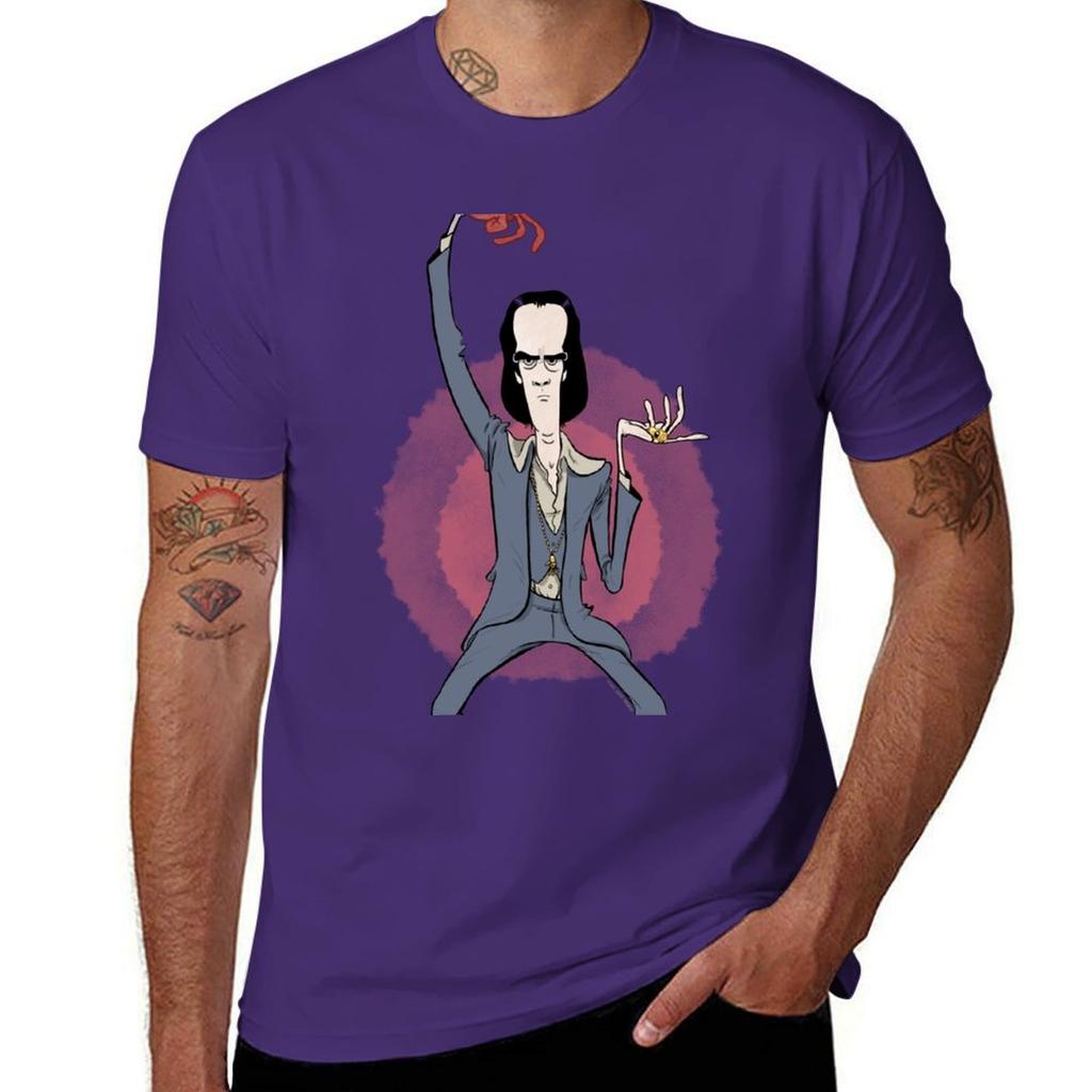 Nick Cave Sticker T-Shirt Boys Whites Shirts Graphic Tees Heavyweights Heavyweight T Shirts for Men