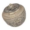 Tea Canister Metal Loose Tea Storage Container Airtight Tea Bag Canister Exquisite Bronzy Tea Jar for Sugar Salt