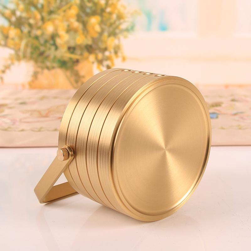 Thriving storage box home pure brass ornament creative coffee table storage tea can high-end dried fruit box