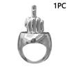 Funny Middle Finger Pop-Up Ring Prank Middle Finger Gift Funny Stress Relief Ring Interactive Mood Expressing Middle Finger Ring