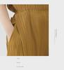 Miyake Women's Solid Color Slim Drape Straight Pants - New Spring/Summer 2025 Collection