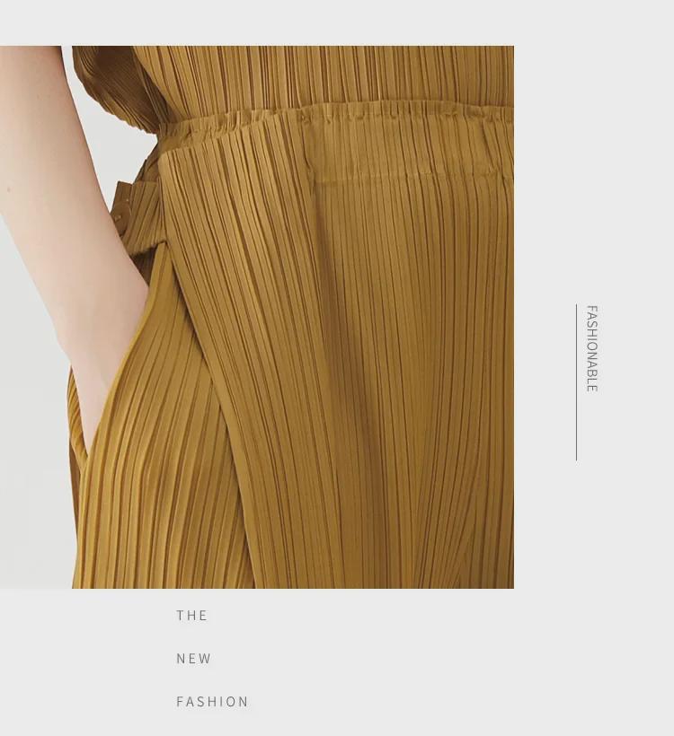 Miyake Women's Solid Color Slim Drape Straight Pants - New Spring/Summer 2025 Collection