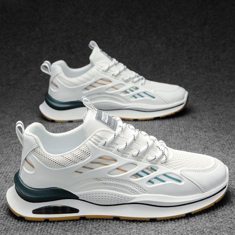 Autumn men's shoes new breathable mesh shoes men's trend versatile white shoes platform sports casual dad trendy shoes