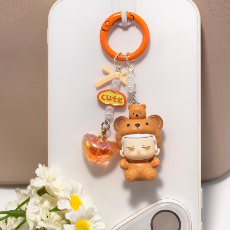 Original Pop Mart Bubble Bean Pyjama Herz Tidelope Anhänger Handy Lanyard