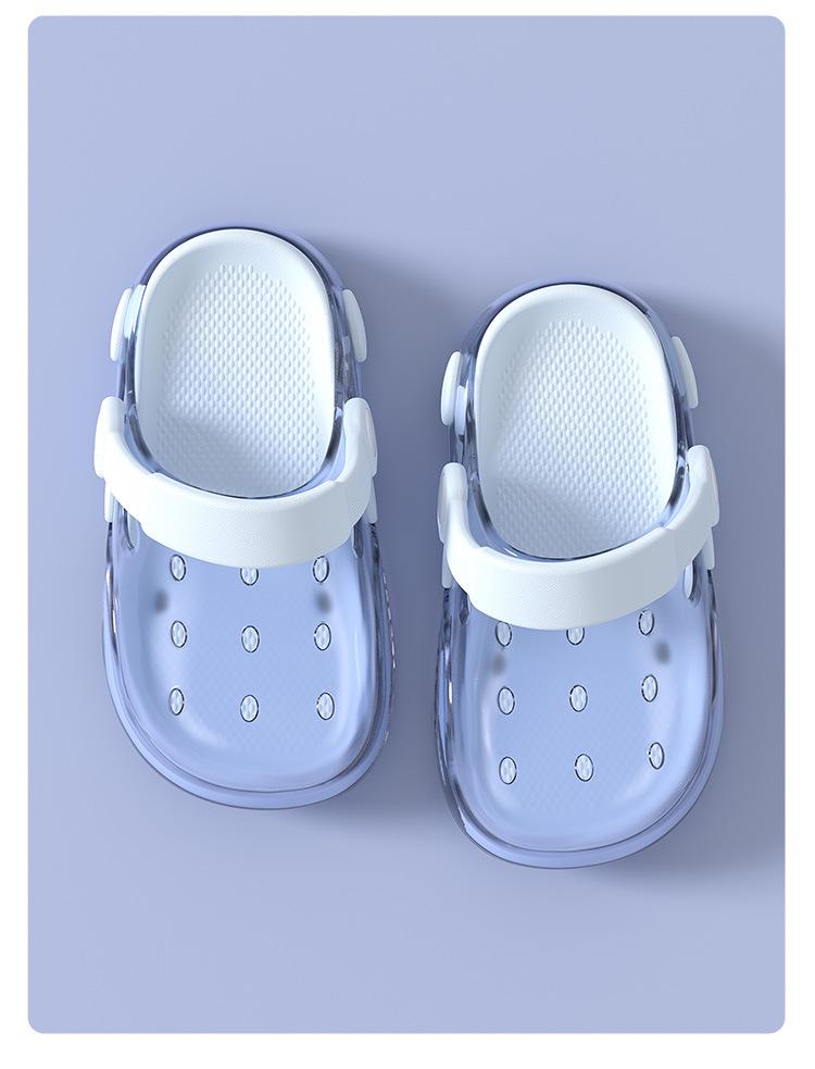 Bonbonfarbene Kinder-Clogs, Niedliche Cartoon-Sommer-Baby-Hausschuhe mit Kollisionsschutz-Zehenkappe für Jungen und Mädchen.