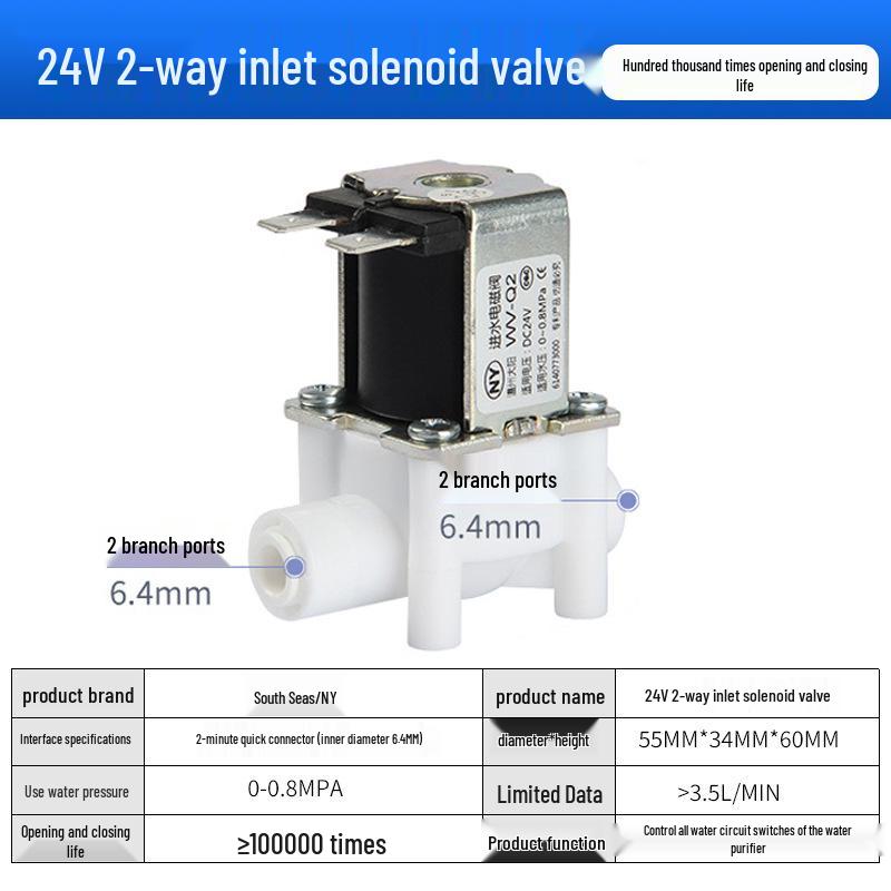 Univerzální 2/3cestný solenoidový ventil pro přívod vody a splachovací ventil odpadní vody pro čističky