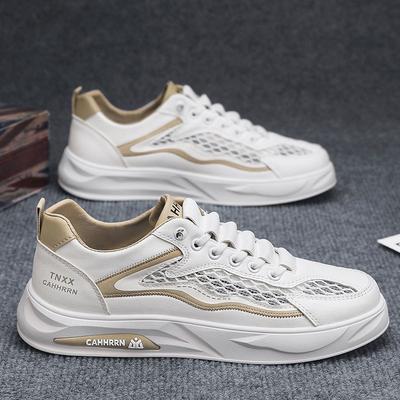 Board-Schuhe Student kleine weiße Schuhe Herren Sommer atmungsaktiv großes Netz hohl Herrenschuhe 2025 neue lässige Sportschuhe Jugend