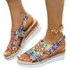 Fashion Zapatos Mujer Hot Sale Fashion Comfortable Floral Sexy Banquet Fish Mouth Soft Buckle Light Sandals Women's Casual Wedge Shoes