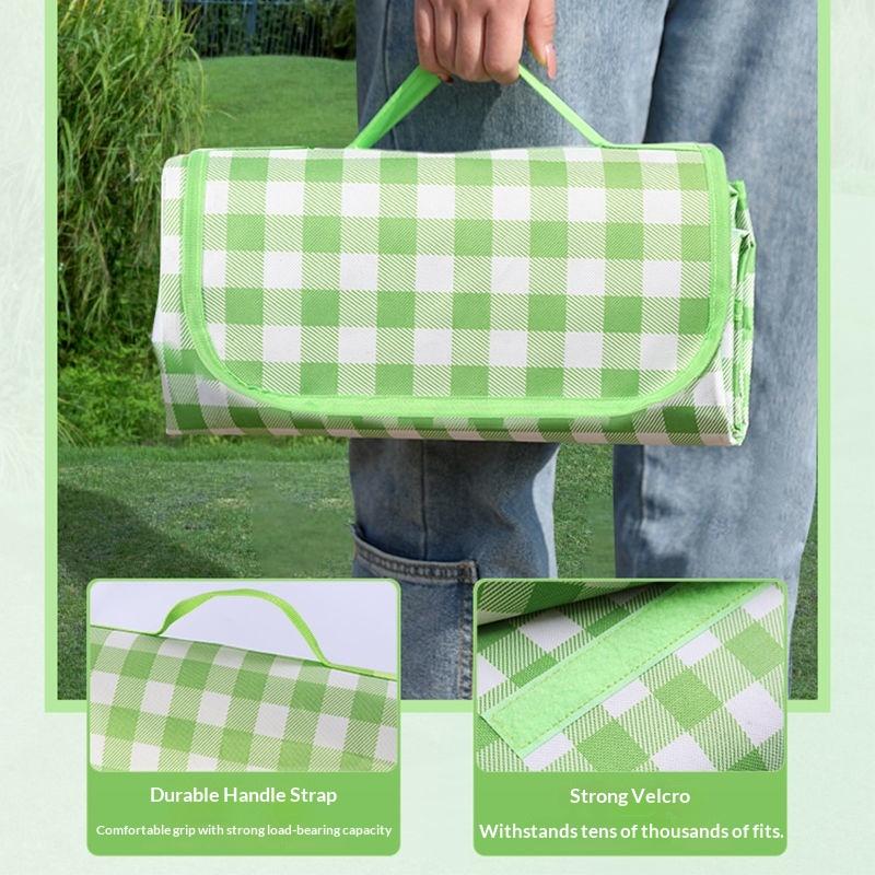 Thickened Waterproof & Moisture-Proof Foldable Portable Picnic Mat with Oxford Cloth for Camping & Beach Outdoor Use