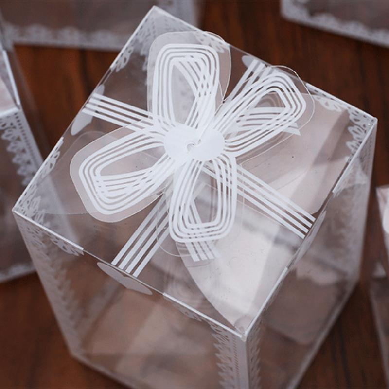 10-20 Stück Transparente Valentinstags-Geschenkbox Kuchenverpackung PVC-Box Geburtstag Hochzeit Schokolade Süßigkeiten Dragees Party Event Geschenkbox