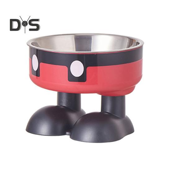 Elevated Cat Bowls Stainless Steel Pet Dish with Non-Slip Base Removable Pet Bowls for Food Water Wide Shallow Cat Dish