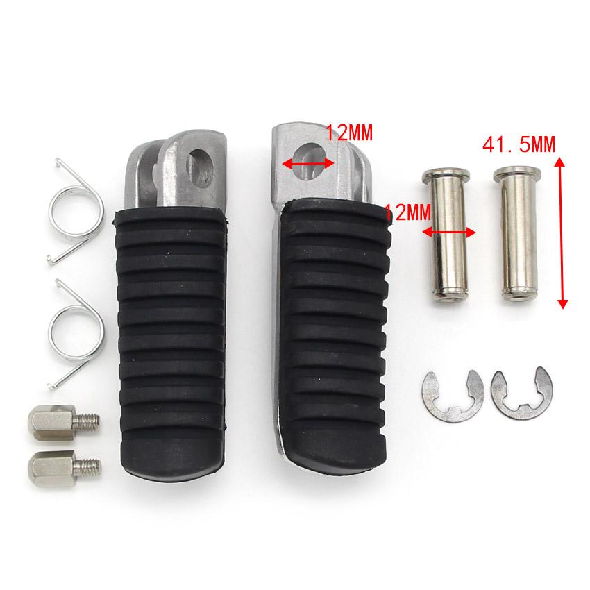 Motorcycle Footrests Foot pegs front For Kawasaki ZR250 ZR400 EX250 KLE650 ZX1000 ZX600 ZX636 ZX900 GPZ900R ER400 ZR1100 EX650 чёрный