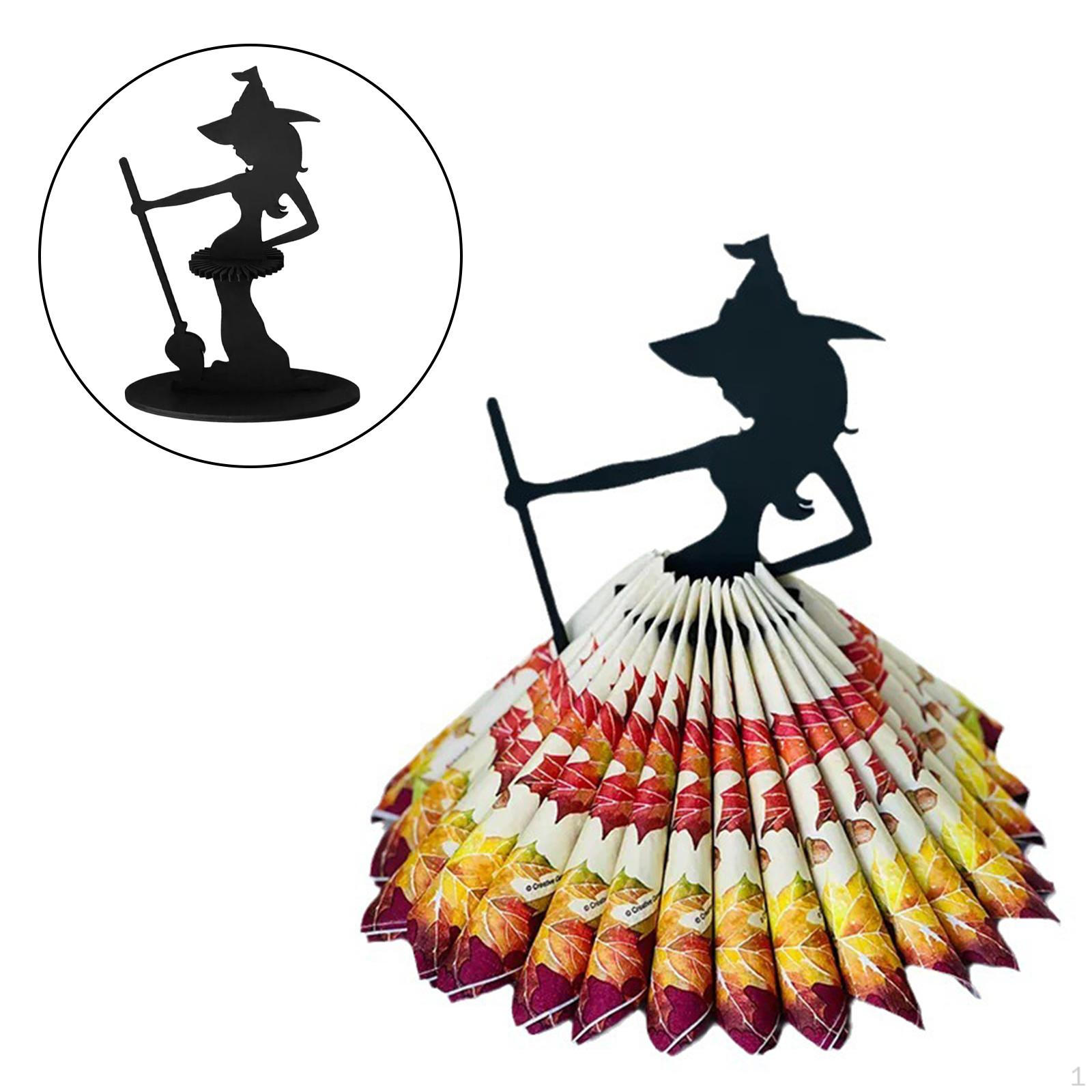 

Napkin Holder, Stand, Halloween Table Decoration, Witch Figure Tabletop Tissue Paper Holder