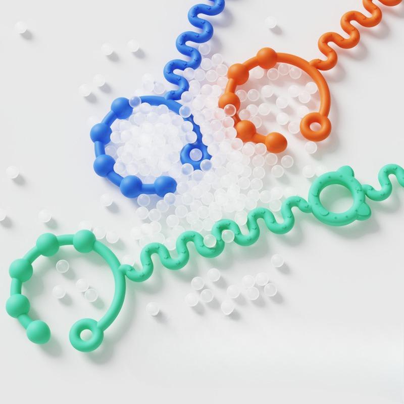 Cute Cartoon Pacifier Chain Holders Anti-drop Rope Chain Soft Silicone Teething Clips Baby Teether Toy Soother Pacifier Strap