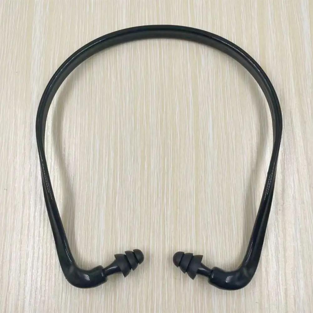 Soft Silicone Headband Earplugs Anti Noise Waterproof Swimming Sleeping Noise Reduction Reusable Ear Plugs Blue Black Orange