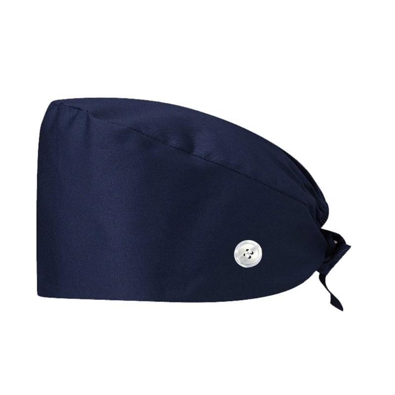 Working Hat for Women Man Solid Color Scrub Caps Doctor Hat Nurse Hat Adjustable Surgical Caps Beauty Salon Working Hat