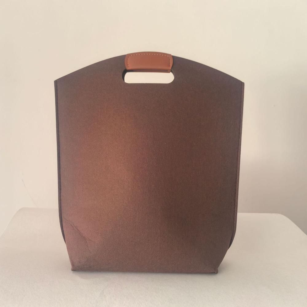 High Quality Solid Color Felt Bag Large Capacity Reusable Utility Tote Portable Eco-Friendly Shopping Bag Exhibition Gift