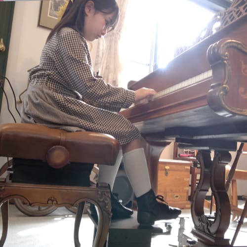 Behning & Sons Piano Footstool with Dual Handles, Infinitely Adjustable Height, 5.7 - 9.7 Inches (14 - 23 Cm), Single Unit