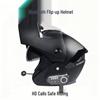 Bluetooth Headset Double Visor Flip-up Motorcycle Helmet with 3C Certification for Electric Riding