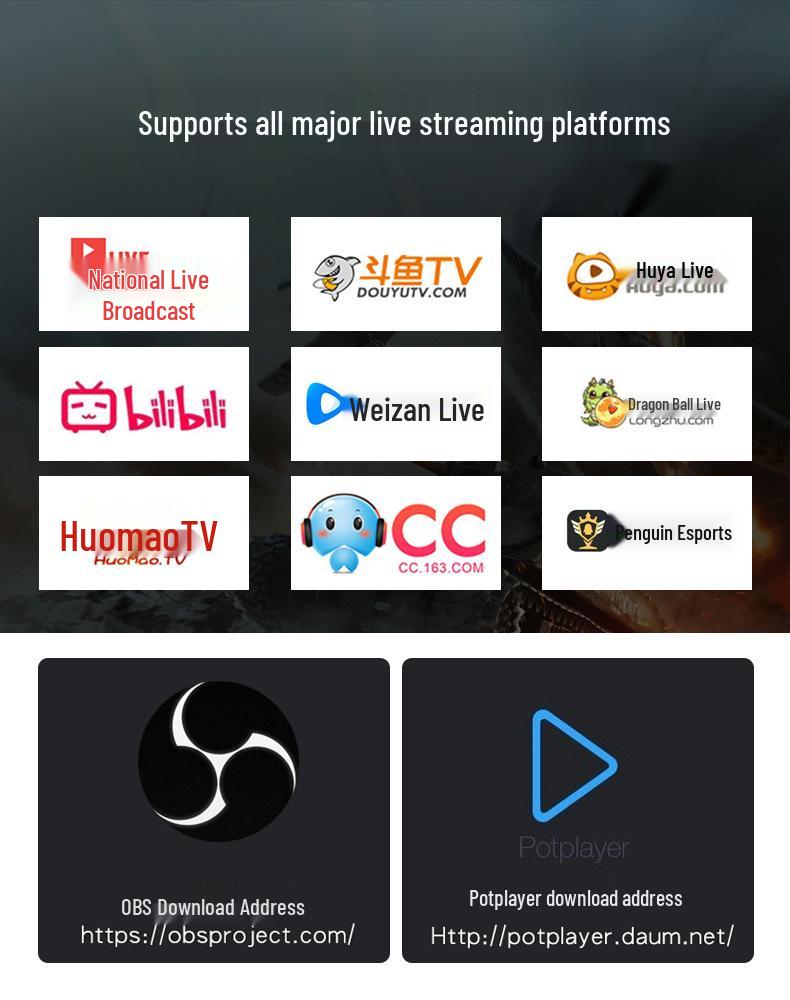 USB 3.0 HDMI Video Capture Card - 4K HD Game & Camera Streaming