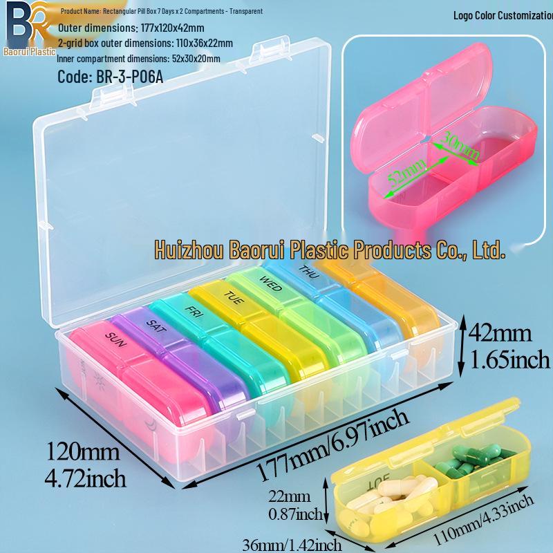 7-Day Round Petal Pill Box: Compact 7-Grid Medicine Organizer for Travel