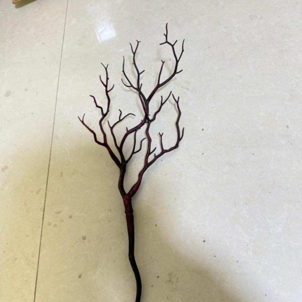 

New Long Artificial Plants Plastic Decorative Coral Branches Antler Shaped Fake Tree Branch Home Decor червоний
