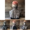 Realistische Skelett Biochemische Maske für Halloween Partys Vollständige Abdeckung Silikon Design mit Hut