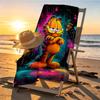 Garfield Print Beach Towel Design, Soft, Lightweight. for Home Bathroom, Spa, Pool, Yoga, Surfing, Camping, Gift for Family, Friend