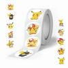 500 Stickers/Roll Pikachu Cartoon Roll Decals Kindergarten Reward Children'S Decals Creative Hand Tent Tape Premium