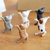 Katzenfiguren Spielzeug Anime Hände hebend Tanzende Katze Modell Katzen Ornamente Katzenfiguren Spielzeug für Kinderzimmer Arbeitszimmer