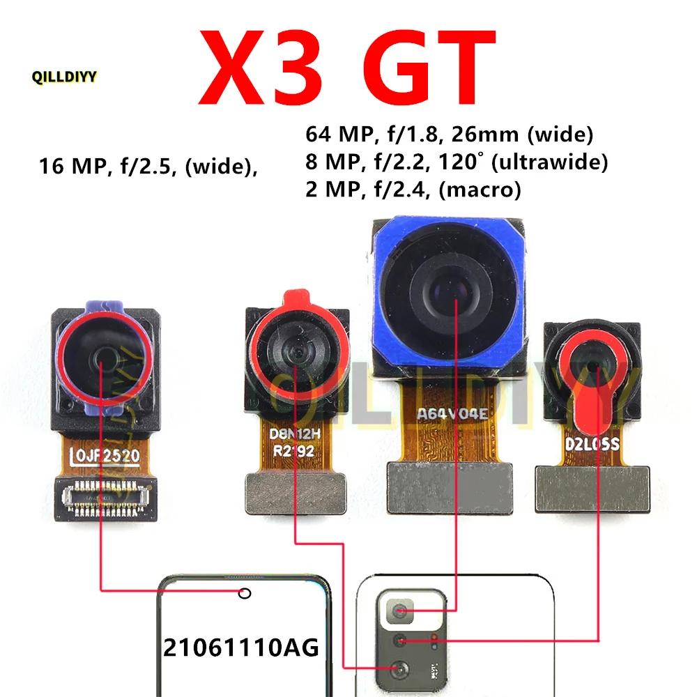 Rear Front Camera For Xiaomi Poco X3 Pro GT NFC Facing Frontal View Selfie Backside Flex Small Back Camera Module Parts