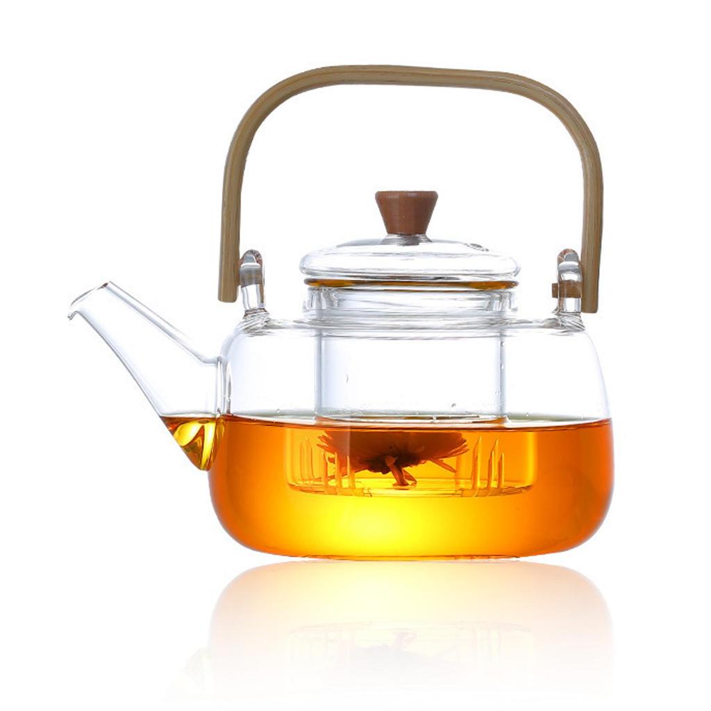 Čirá skleněná konvice na čaj se sítkem Ručně foukaná Kvetoucí sypaný čaj Žáruvzdorná Vysokoborosilikátové Bezpečná do myčky Nádobí na sporák Konvice na čaj