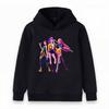 Girls Boys 3 Trendy Anime Girls Graphic Hoodie Casual Long Sleeve Pullover Sweatshirt For Kids Streetwear Hip Hop Style Tops