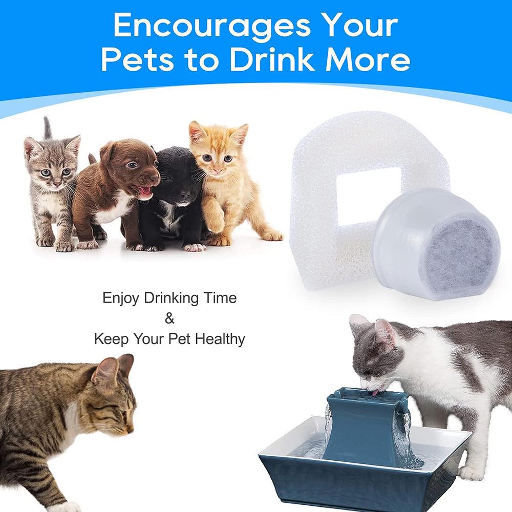 Pet Drinking Fountain Filter Cartridge Compatible with PetSafe Cat Fountain
